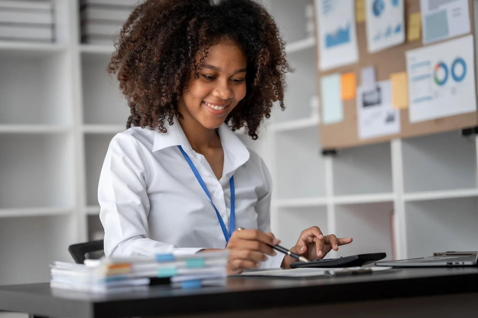 Bookkeeping African American Business Woman Working Debtor D 2025 03 08 14 20 07 Utc