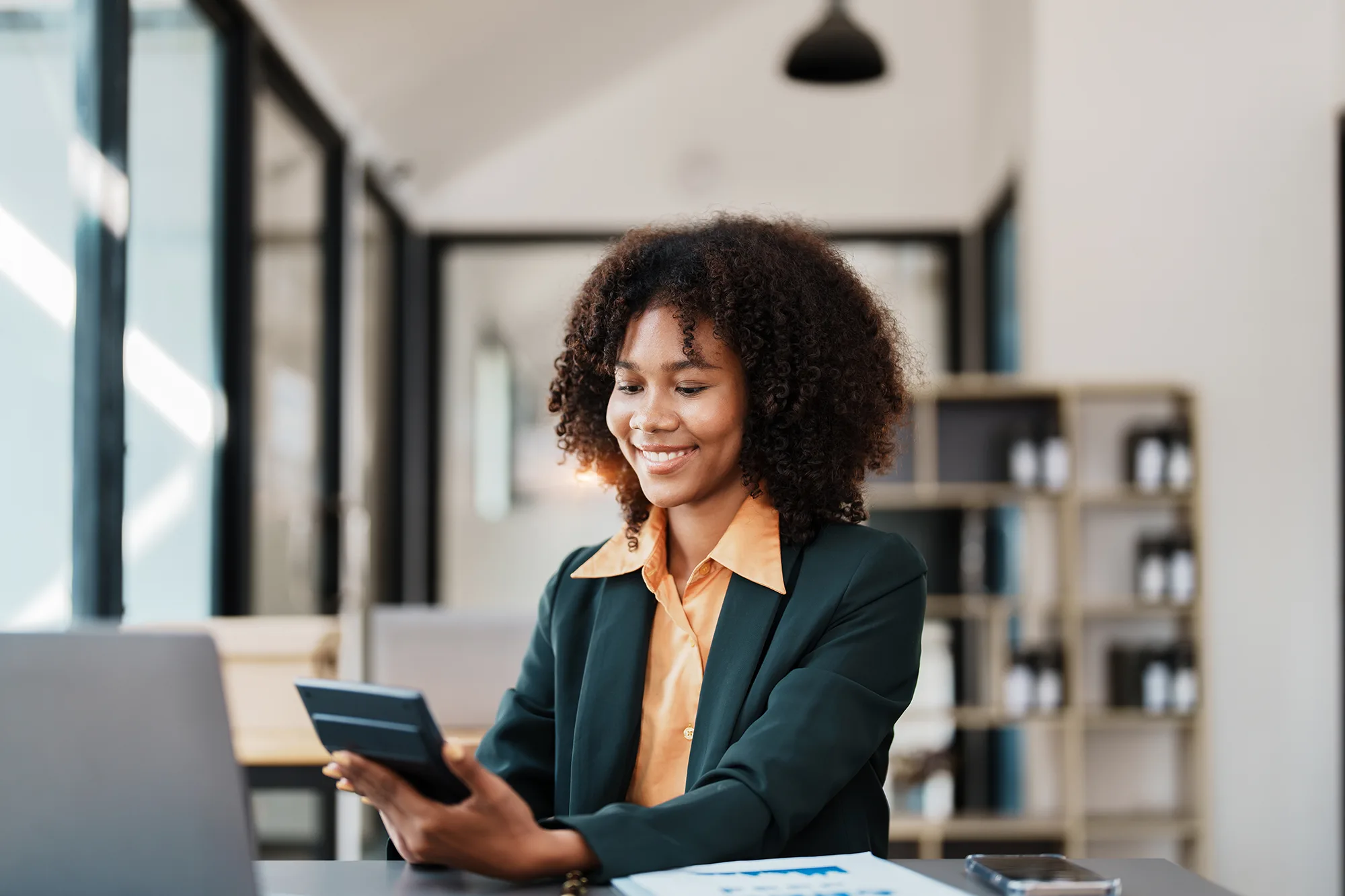 Payroll Beautiful Young Teen American African Using Calcul 2025 01 10 18 30 21 Utc