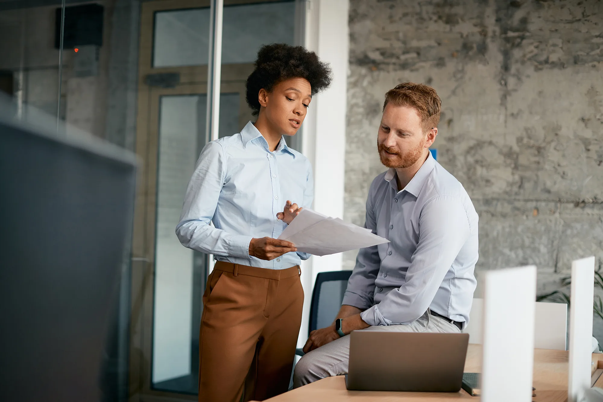 Formation Business Colleagues Cooperating While Analyzing Pa 2024 12 13 17 10 40 Utc