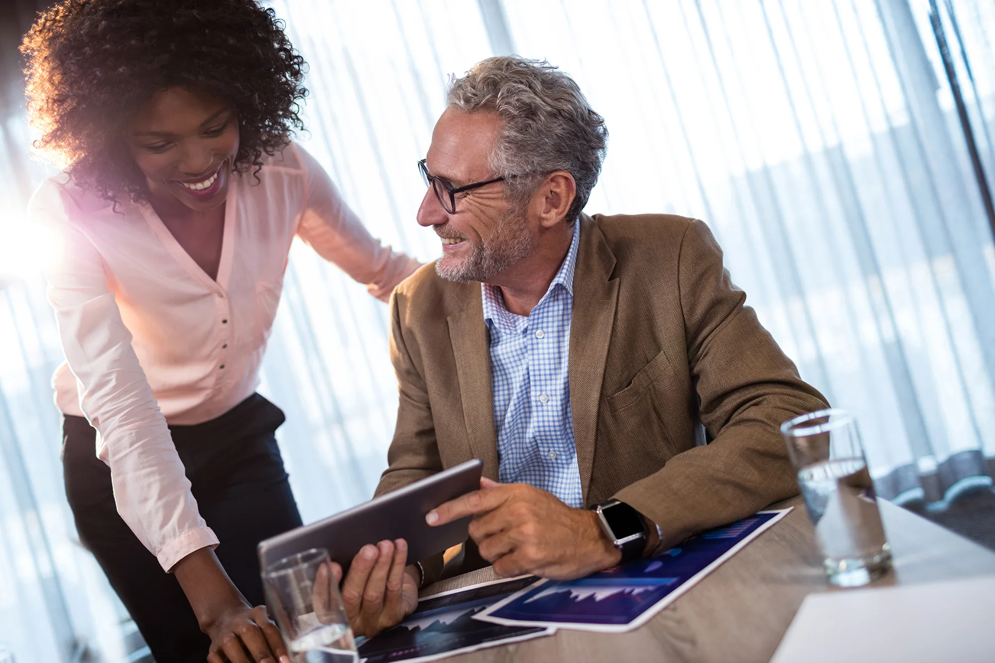 Formation Two Businessmen Using A Tablet Computer At Office 2025 10 28 21 50 54 Utc